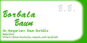 borbala baun business card